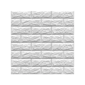 3D Home Decoration Self Adhesive Peel Foam Wall Sticker Paper Wallpaper Brick for Living Room