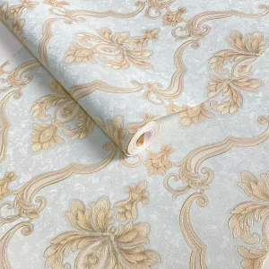 3D Home Decoration Wallpaper Interior Design Damascus Pattern Bedroom Living Room Sofa Background Wall Lobby Wallpaper Roll