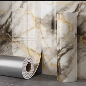 3D Home Decoration Wallpapers UV Marble Wall Panels Vinyl Wrap PVC Foil Film for Kitchen