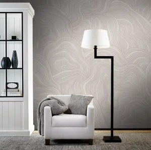 3D Home Wallpaper Custom Modern Abstract Wall Mural Beige Grey Contour Line Pattern Wall Art Home Commercial Space