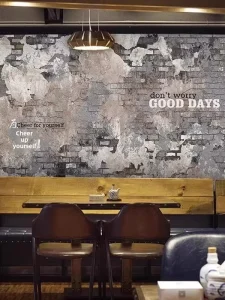 3D Industrial Retro Geometric Imitation Cement Waterproof Self adhesive Seamless Fabric Wallpaper Matte Glossy Finish Hot Pot