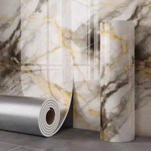 3D Large Marble Wallpaper Roll PE Foam Wall Panel Paper Self-Adhesive Wall Decor Sticker for House Decoration Interior