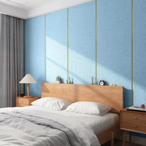 3D Linen Fabric Texture Foam Self Adhesive Vinyl Wallpaper Hotel