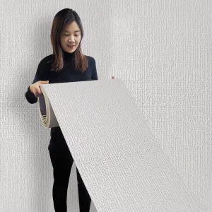 3D Linen Texture Self-Adhesive Wall Stickers Easy Peel Stick Interior Home Decor Factory
