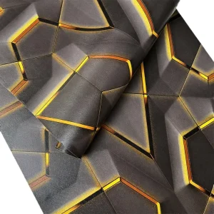 3D Low Poly Geometric Wallpaper Self Adhesive Peel & Stick Modern Textured Home Decor Customizable