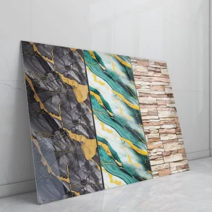 3D Marble Grain Wallpaper for Modern Home Interiors Quick Install Waterproof Durable Geometric Pattern