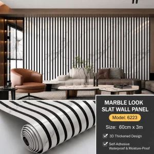 3D Marble Pattern Grilled Wallpaper Wall Sticker Self adhesive Waterproof for Home Wall Decoration