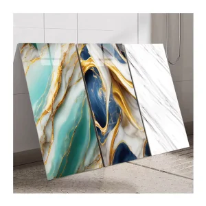 3D Marble Peel and Stick Self Adhesive Sticky Bathroom Waterproof Plastic Wall Paper Wall Sticker Tiles