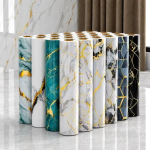 3D Marble Wall Sticker Self Adhesive Foam Wallpaper PVC Tile Pattern Waterproof Wall Covering Decorative Panel for Home Interior