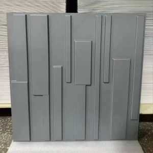 3D Modern Embossed Design Waterproof Fireproof PVC Wall Panels for Interior Decoration in Shopping Malls and Households