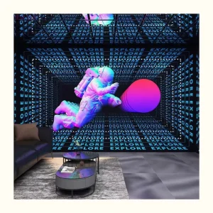 3D Modern Waterproof KTV Bar Internet Cafe Hospital Hotel Restaurant Starry Sky Time Gear Background Wall Wallpaper