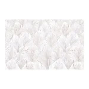 3D Nordic Light Luxury Modern Simple Feather Non-Woven Fabric Household Wallpaper for TV Background Wall Living Room Bedroom