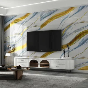 3D PVC Foam Self-adhesive Eco-friendly UV Printed Marble Pattern Waterproof Wallpaper Stickers for Home Decoration