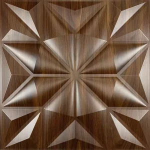 3D PVC Modern Interior Decor Wall Panels Waterproof Fireproof DIY Install for Living Room Hotel