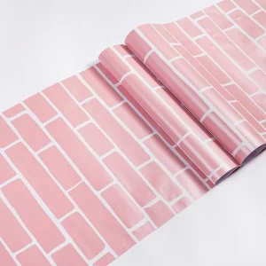 3D PVC Self-Adhesive Modern Waterproof Wallpaper Colorful Brick Pattern Sticker Mural Living Room Bedroom Apartment Home