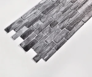 3D PVC Self Adhesive Wallpaper Panels (Stone Tile Imitation) for Indoor Decoration