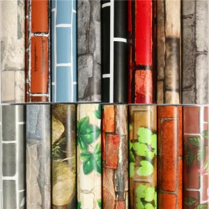3D PVC Sticker Wallpaper Modern Anti-static Moisture-proof Waterproof 10 Meters Rolls for Household Administration Use