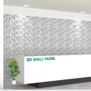 3D PVC Wall Panel 50*50cm Waterproof Geometric Wallpaper for Interior, Anti-Static Embossed Moisture-Proof