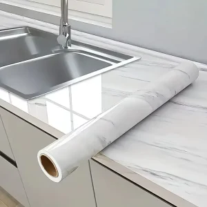 3D PVC Waterproof Embossed Vinyl Peel and Stick Geometric Wallpaper for Home Kitchen