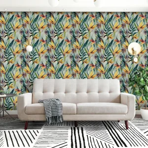 3D Plant Landscape Self Adhesive Waterproof Wall Mural Peel and Sticker Wallpaper for Kitchen & Living Room Background Decor