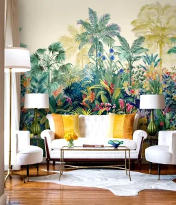 3D Print Wall Mural Peel and Stick Wallpaper Custom European Patterns Floral Forest DIY Printing Wall Panel for Hotel Decoration