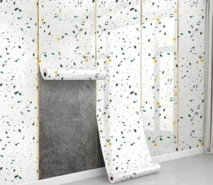 3D Printed Self adhesive Paper Marble Stone Pattern Wallpaper for Kitchen Furniture Bathroom Luxury Wall Wallpaper