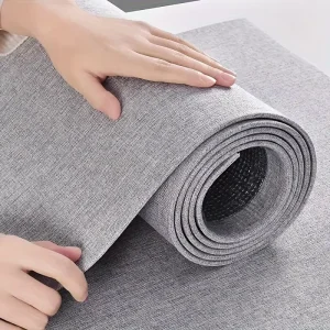 3D Retro Peel & Stick Wallpaper Textured Linen Wall Sticker Self Adhesive Thick & Durable Fabric Wall Panel for Home Decor