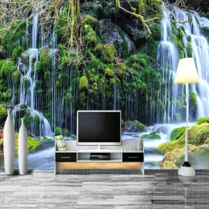 3D Room Wallpaper Custom Mural Non woven Murales Peel and Stick Waterfall Scenery Photo Wall Paper 3D Wall Murals Wallpaper