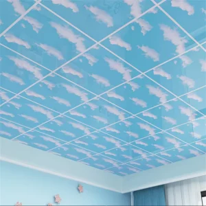 3D Self Adhesive Ceiling Wallpaper Waterproof Moisture Proof Ceiling Wall Stickers Peel and Stick Wallpaper