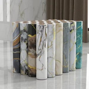 3D Self-Adhesive Modern Eco-friendly Marble Wallpaper Waterproof Anti-Mold Thickened Geometric Home Apartment Kitchen Decoration
