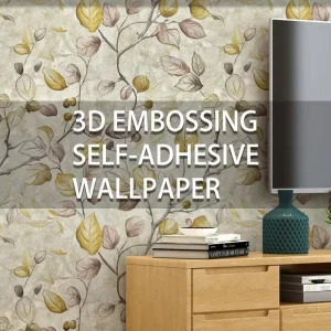 3D Self Adhesive PVC Embossed Wallpaper Wear Resistant Waterproof for Kitchen Bathroom