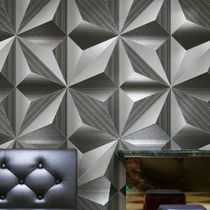 3D Stereoscopic Modern Moisture Proof PVC Waterproof Household Wallpaper Glue Flashing KTV Bar Hotel Administration Soundproof