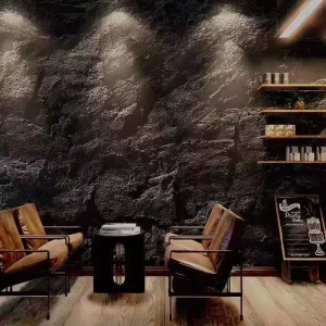 3D Stereoscopic Relief Rock liked Wallpaper Industrial Style High End Feel Peel and Stick Installation Waterproof for Decor