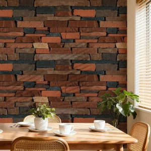 3D TV Backdrop Wallpaper Modern Geometric Waterproof Anti-Static Kitchen Mural