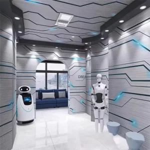 3D Technology Industrial Waterproof Seamless Fabric Wallpaper 1 Year for KTV Company Bar Esports Hall Internet Cafe Hotel Room