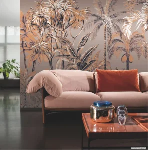3D Tropical Plant Floral Coconut Tree Nature Peel and Stick Wall Mural Wallpaper for Home Wall Decor Mural Wall Paper Printer