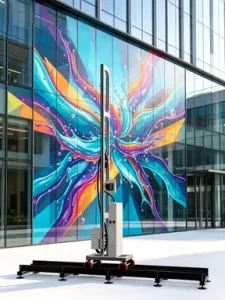 3D Vertical Wall Printer High Resolution Digital UV Inkjet Varnish Mural Printing Machine for Wall Decoration