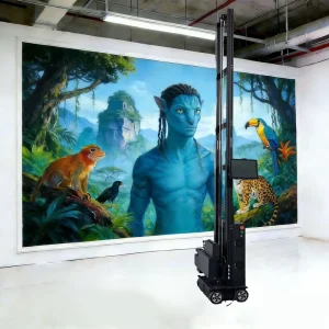 3D Vertical Wall Printer Machine 1440dpi High Speed Wall Printing Machine for Commercial Decoration 2 in 1 Wheel Track Printer