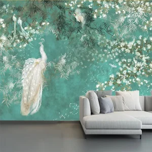 3D Wall Decorative Paper Wallpaper Seamless Background Wall Customizable UV Digital Printing Plant Animal Wall Stickers