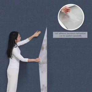 3D Wall Panel Contact Paper Peel and Stick Vinyl Wrap Blue Wallpaper Roll Self Adhesive Waterproof Wall Sticker Wall Paneling
