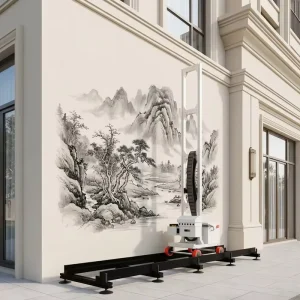 3D Wall Printer UV Ink DX7 DX10 High Precision 3.5m Vertical Inclined Portable Auto for Indoor Outdoor Murals Graffiti