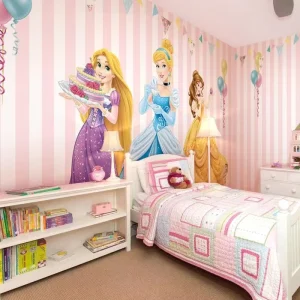 3D Wall Stickers Home Decoration Kids Room Cartoon Character Wallpaper Pastel Princess Style 100% Customized Product