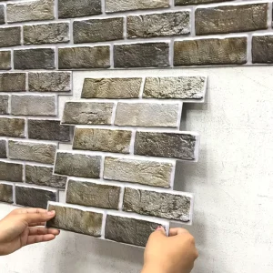 3D Wall Tile Sticker Brick Pattern Self Adhesive Anti Collision Wallpaper Waterproof Moisture Proof Ceiling Sticker