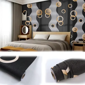 3D Wallpaper Geometric Texture Wall Art Sticker Backdrop Wall Self Adhesive Photowall Wallpaper