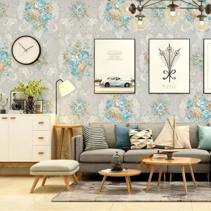 3D Waterproof American Rural Flower Wallpaper Home Bedroom Beauty Salon Massage Room Decoration Wall Paper