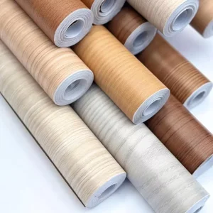3D Wood Grain Groove Grille Wallpaper Waterproof Peel and Stick Removable Self adhesive