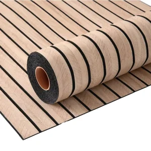 3D Wood Grain Stripe Self Adhesive Waterproof Wallpaper Roll Anti Static for Modern Bedroom Hotel Apartment DIY Home Decor