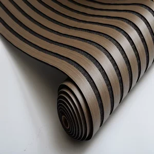 3D Wooden Pattern Grilled Wallpaper Wall Sticker Self adhesive Waterproof for Home Wall Decoration