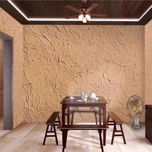 3D Yellow Seamless Fabric Wall Wallpaper for Hunan Cuisine Restaurant Rustic Farmhouse Vintage Style Decoration