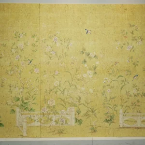 3d Home Wallpaper Chinese Style Yellow Floral & Bird Chinoiserie Peony & Sparrow Botanical Mural for Bedroom Hotel Easy Install